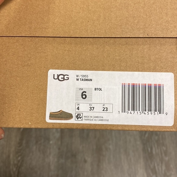 UGG | Tasman Slippers In Burnt Olive Green Size 6 NEW - Picture 12 of 13